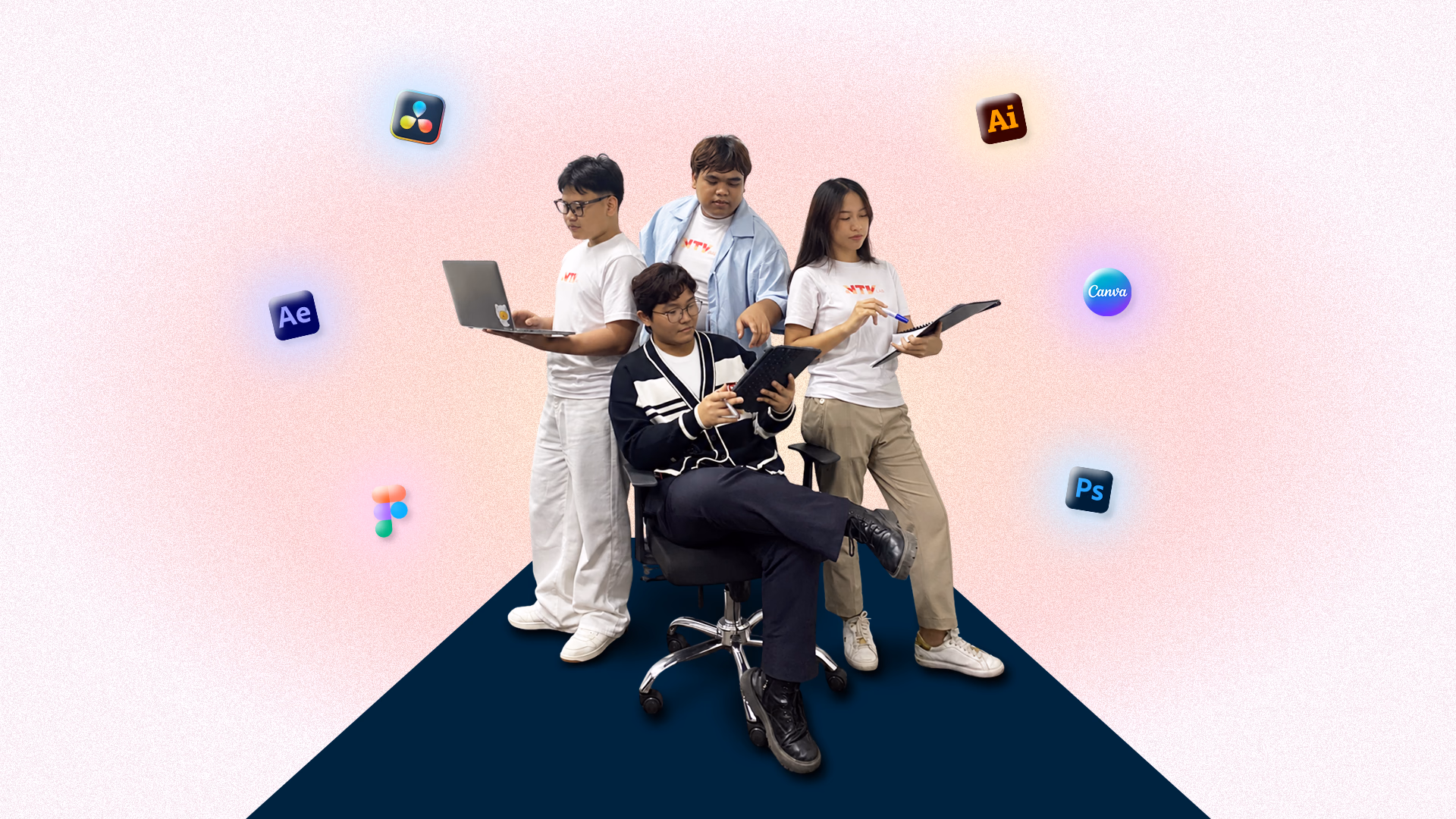 Graphic Design team at the N-Compass TV Cebu office
